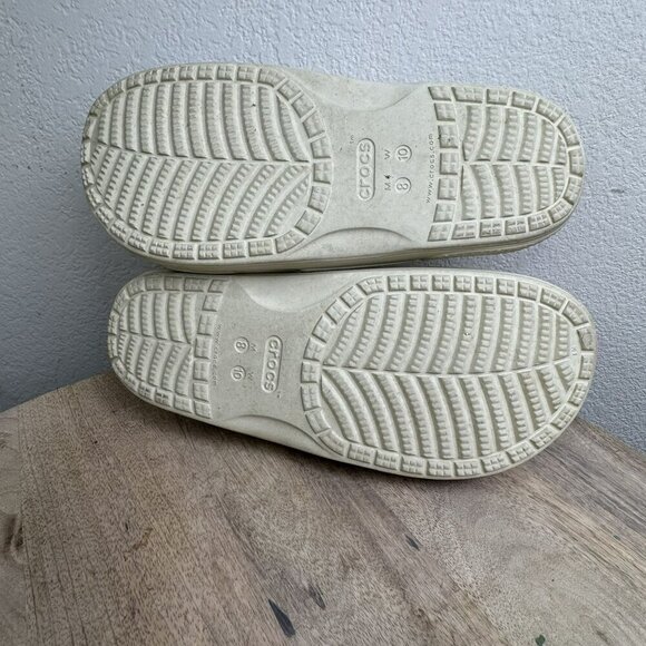 Crocs‎ Womens Mens Unisex Slide Sandals Lightweight Comfort Casual White 8M 10W - Picture 7 of 7